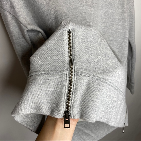 Athleta Gray Pullover Side Zip Crewneck - Picture 9 of 10